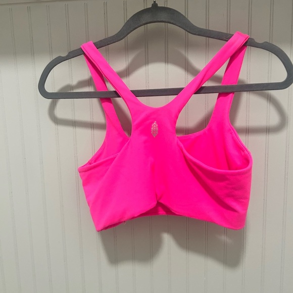 Free people movement never better square neck, sports bra, pink size small - Picture 2 of 4